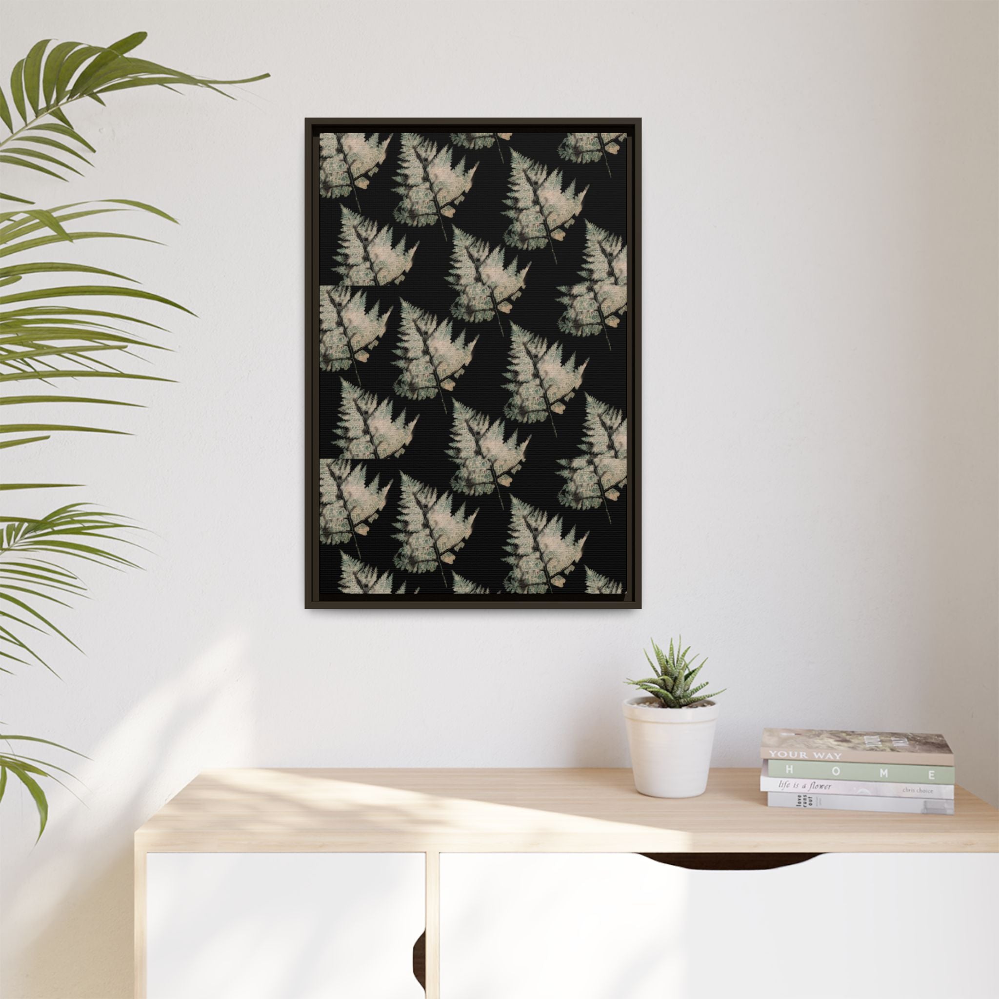 Botanical Fern Matte Canvas Framed Wall Art