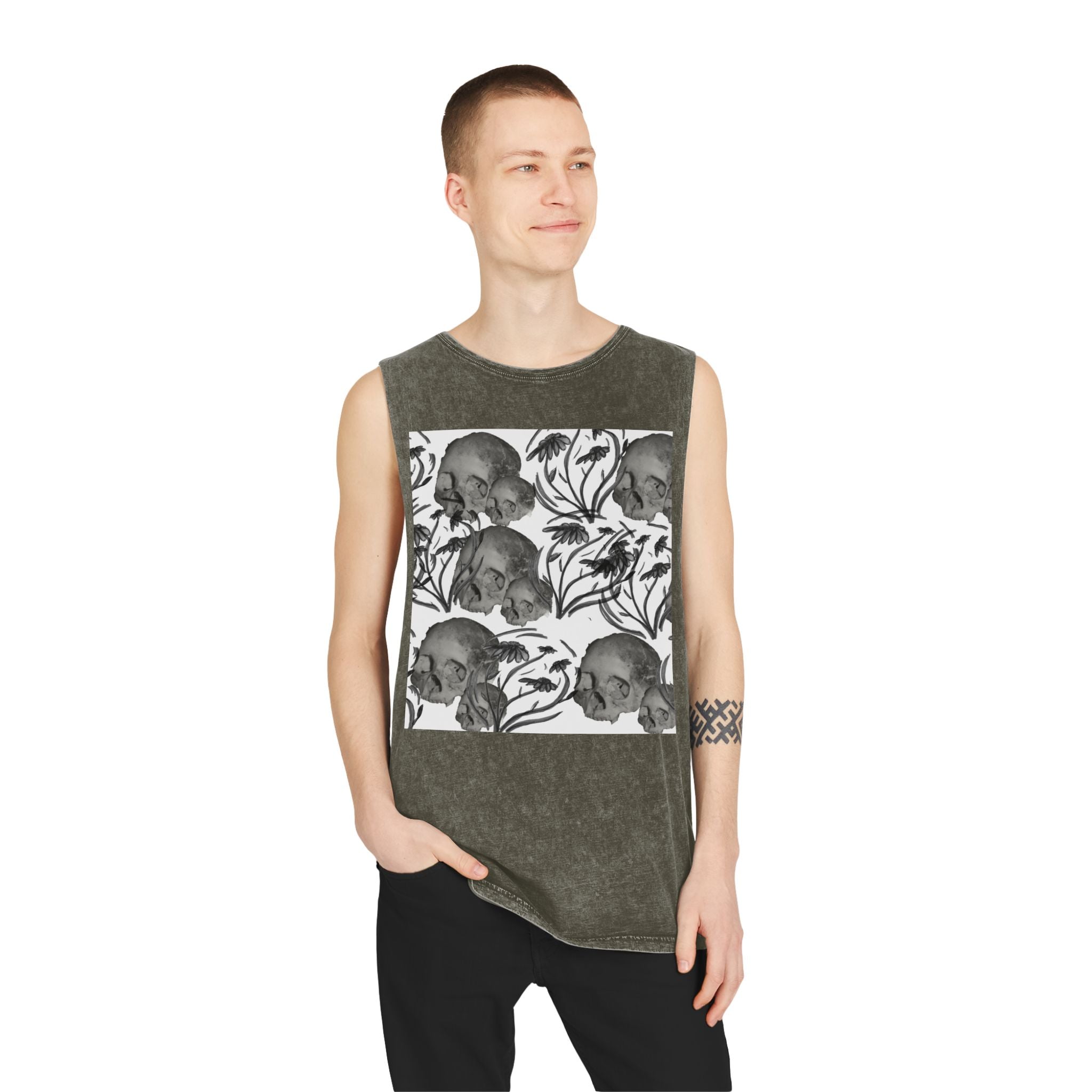 Skull & Vines Stonewash Tank