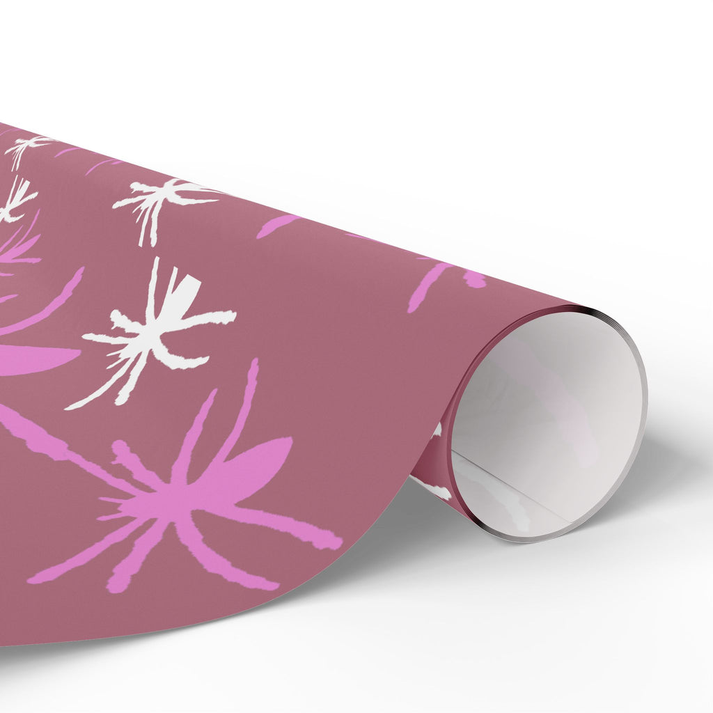 Floral Spider Pattern Wrapping Paper — Pink & Mauve Gift Wrap