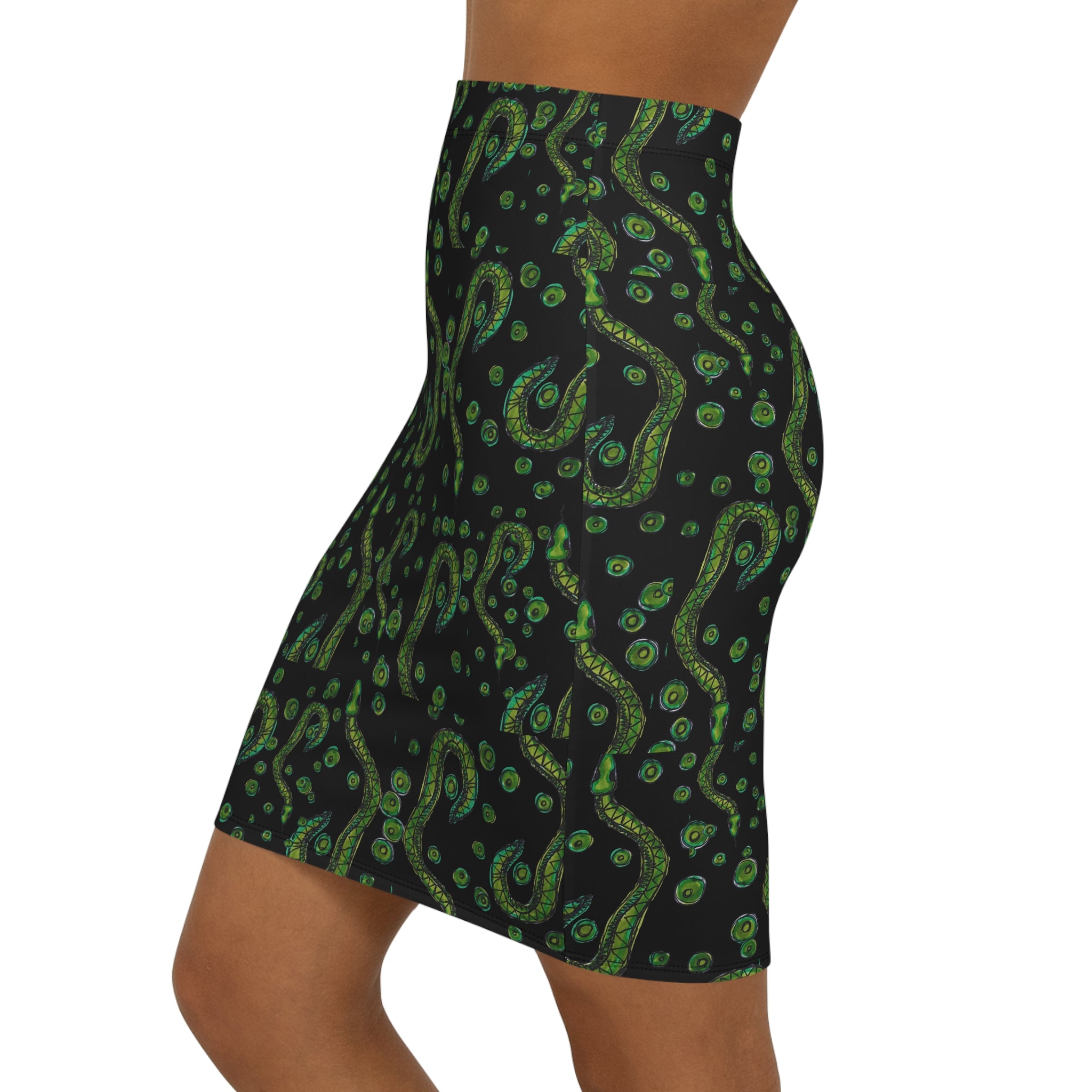 Green Paisley Midnight Pencil Skirt