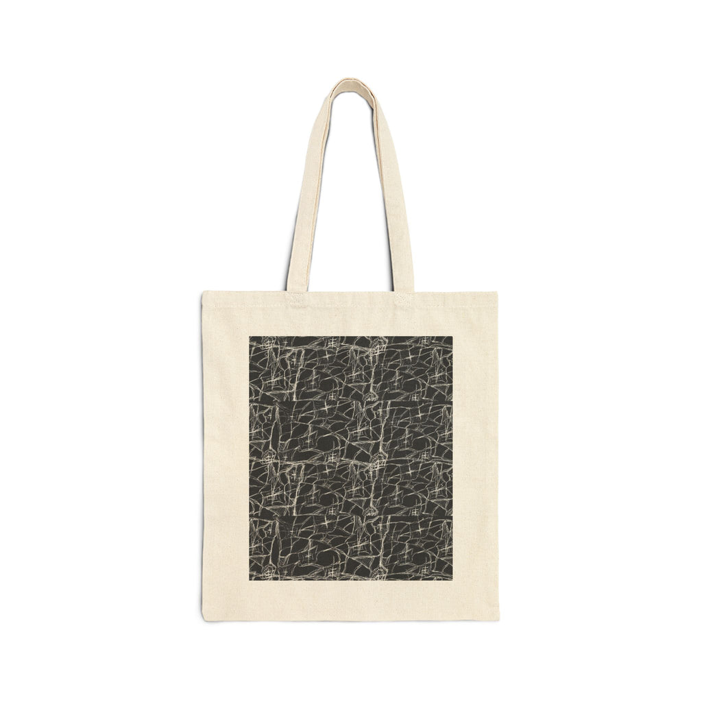 THE VOID Canvas Tote Bag — Abstract Cracked Texture Eco Tote