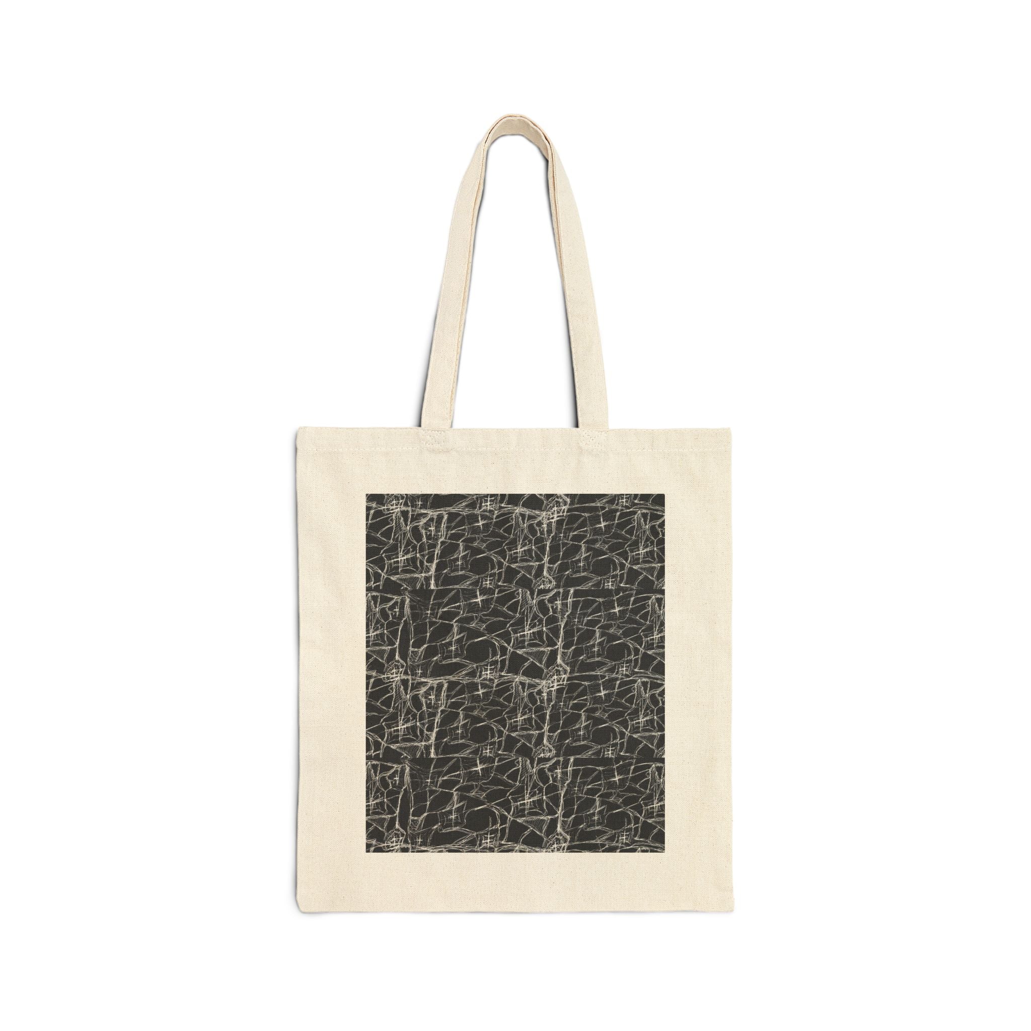 THE VOID Canvas Tote Bag — Abstract Cracked Texture Eco Tote