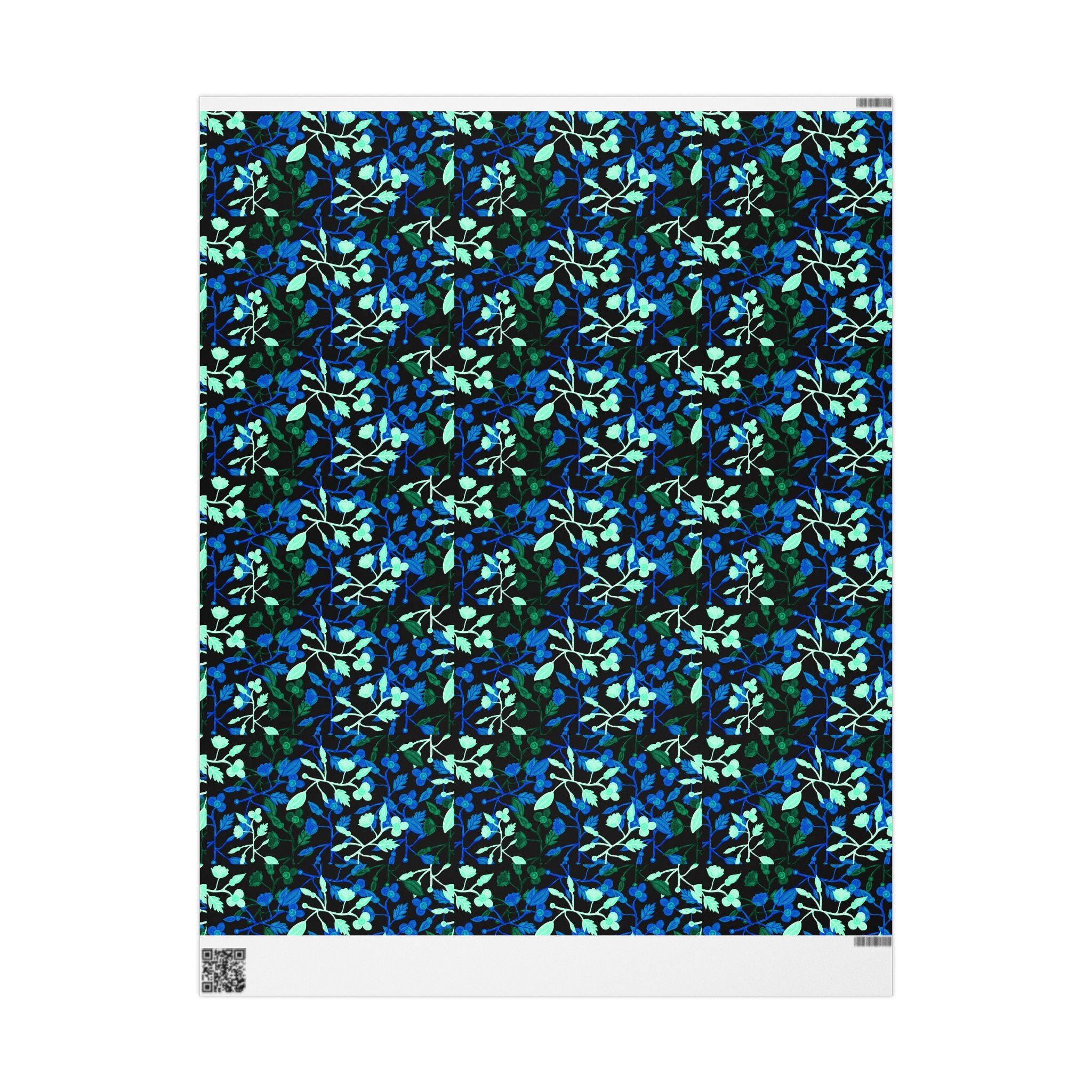 THE SAME DEEP WATER AS YOU Blue Botanical Wrapping Paper