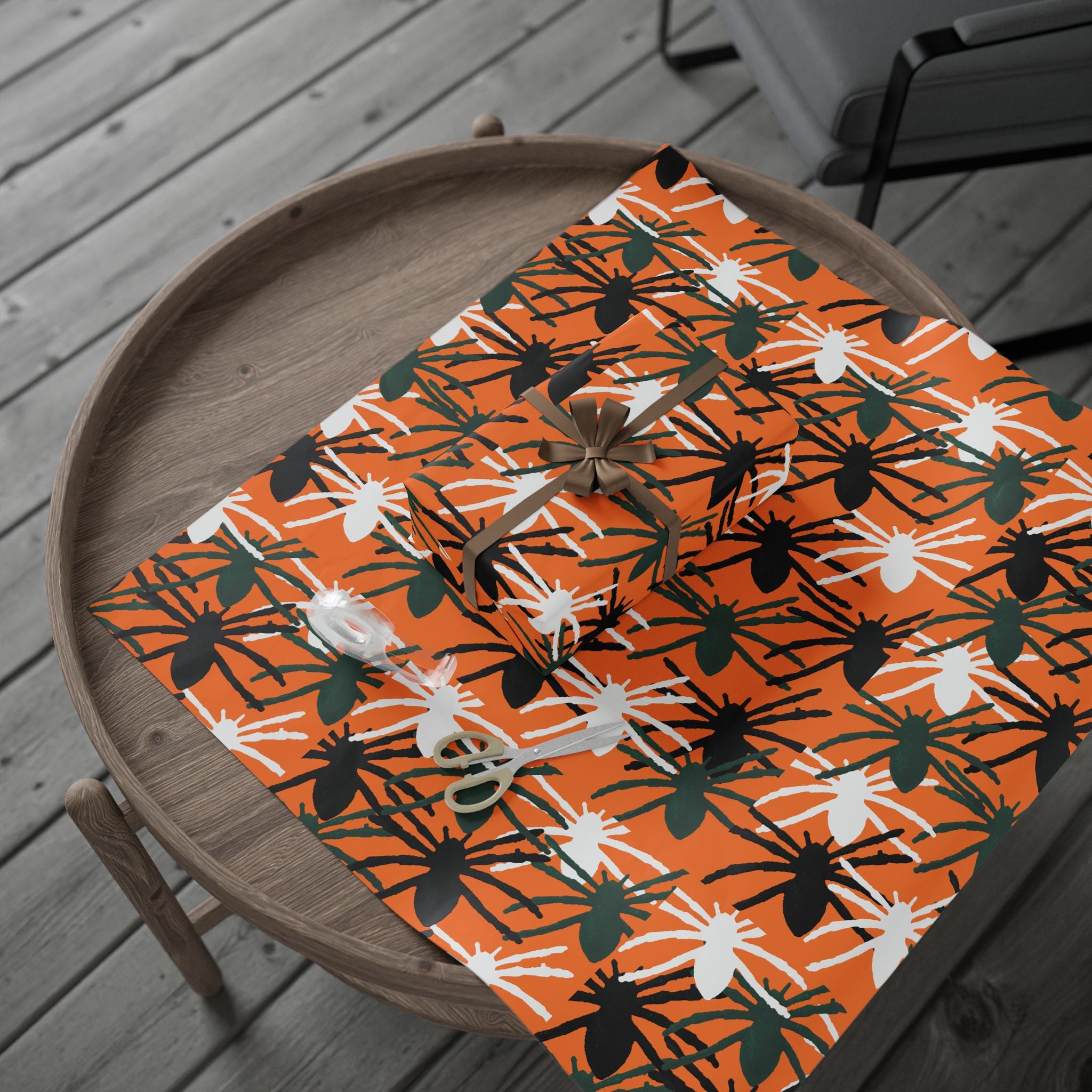Tropical Palm Wrapping Paper – Orange Botanical Gift Wrap
