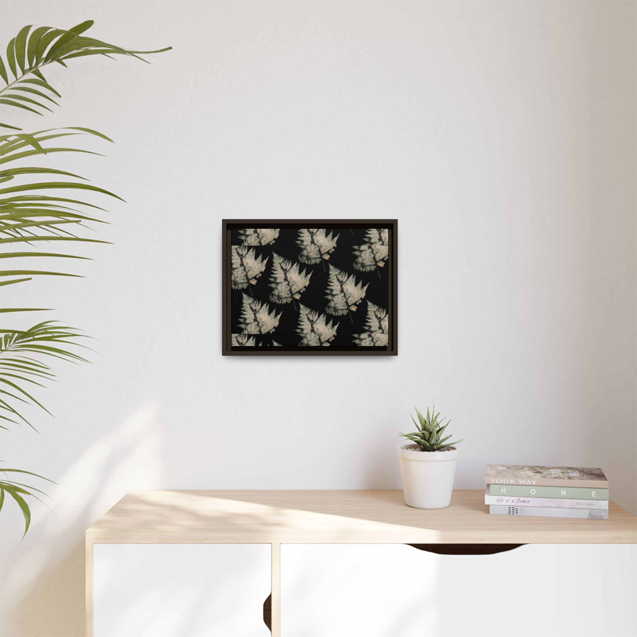 Botanical Fern Matte Canvas Framed Wall Art