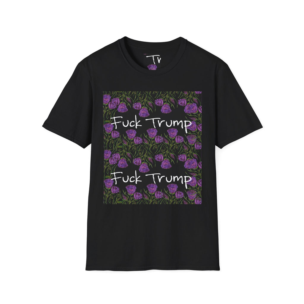 Anti-Trump Floral Tee — "Fuck Trump" Graphic T-Shirt