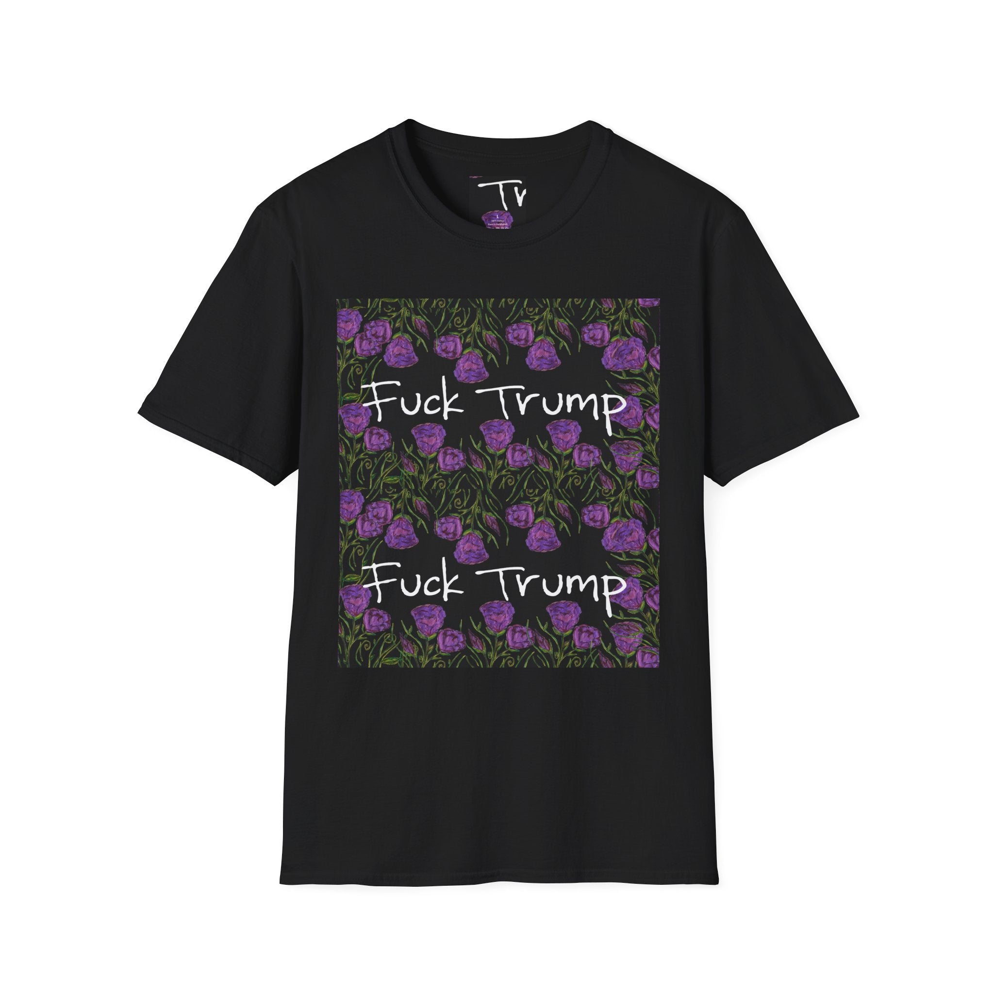 Anti-Trump Floral Tee — "Fuck Trump" Graphic T-Shirt
