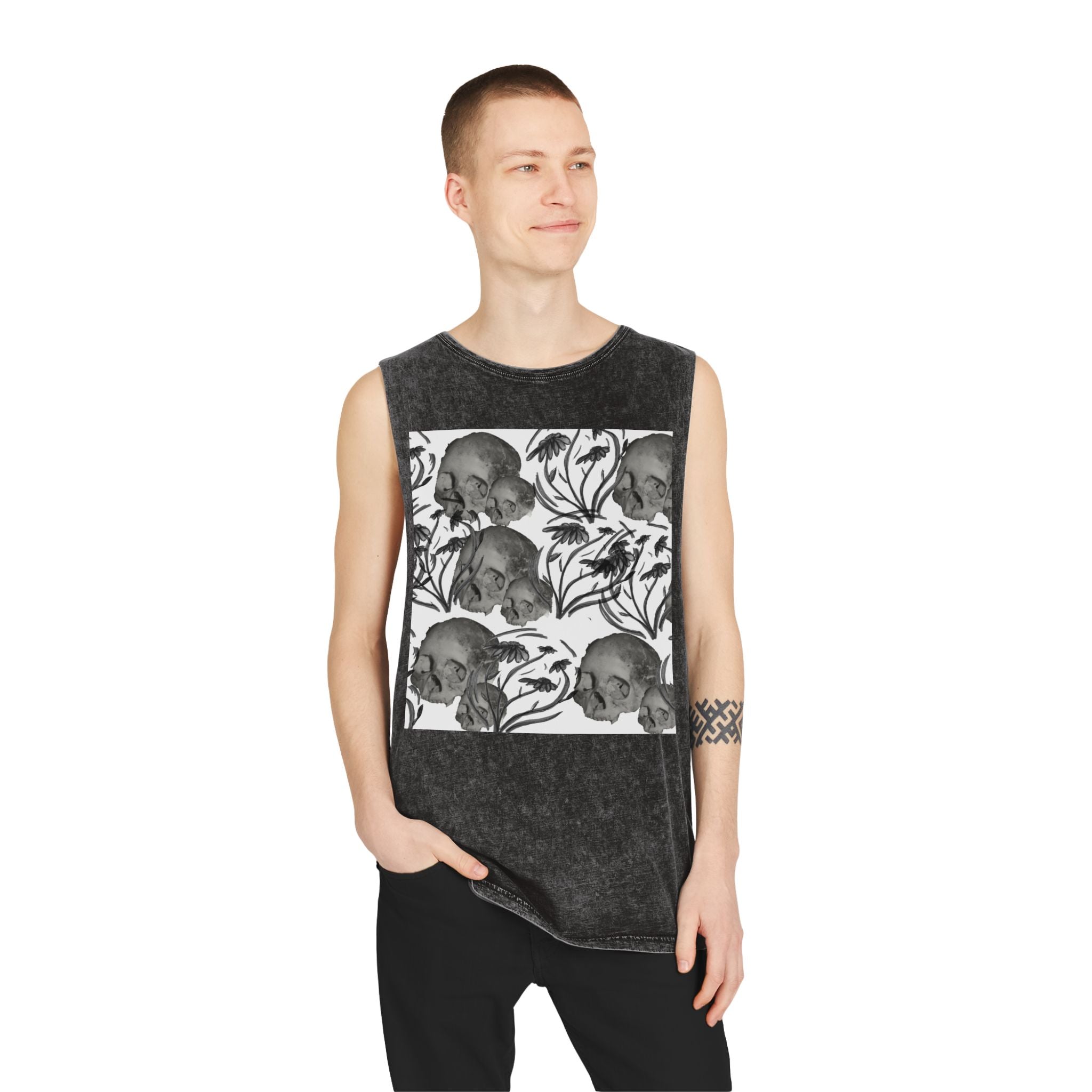 Skull & Vines Stonewash Tank