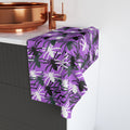 Purple Spider Pattern Hand Towel — Halloween Decorative Tea Towel