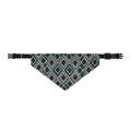 Clip-On Pet Bandana — Teal Geometric Diamond Collar Accessory